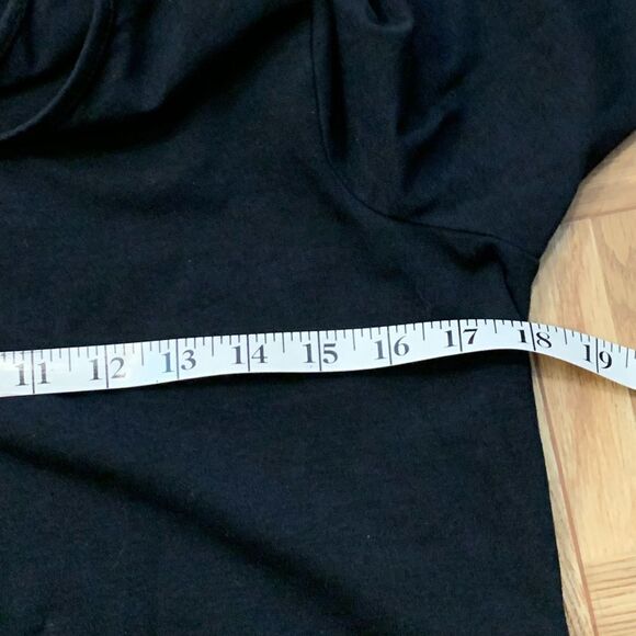 Garnet Hill sleek long sleeve little black dress - Picture 6 of 9